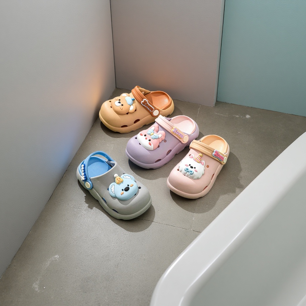 Little Bear Dongdong Children's Slippers Summer Cartoon Men's Socks Children's Shoes Baby Shoes 180g Specification image