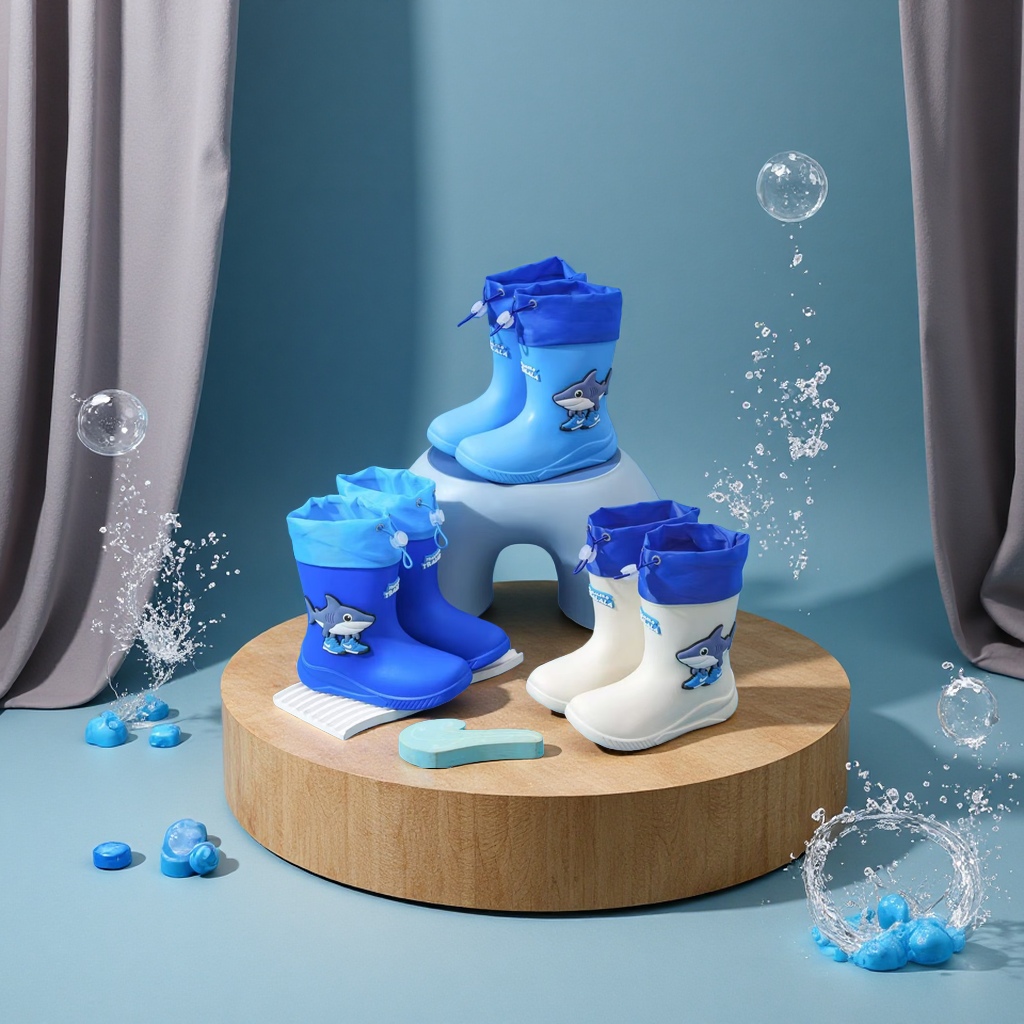 Botas de lluvia para niños antideslizante resistente al agua suela suave cómodo transpirable nuevo