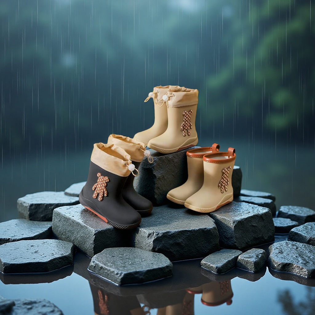 雨鞋男式时尚加绒保暖雨鞋男士防水透气
