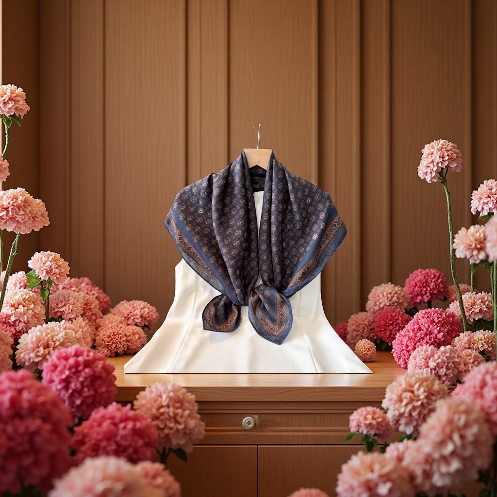 Square scarf shawl, fashionable and warm scarf, thickened women's autumn and winter scarf details Picture