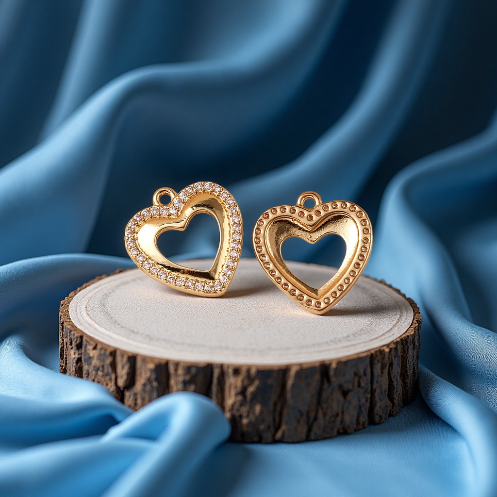 Cross-border hollowed-out heart-shaped pendant bracelet, alloy diamond-encrusted jewelry accessory, zircon earrings necklace Application Scenario