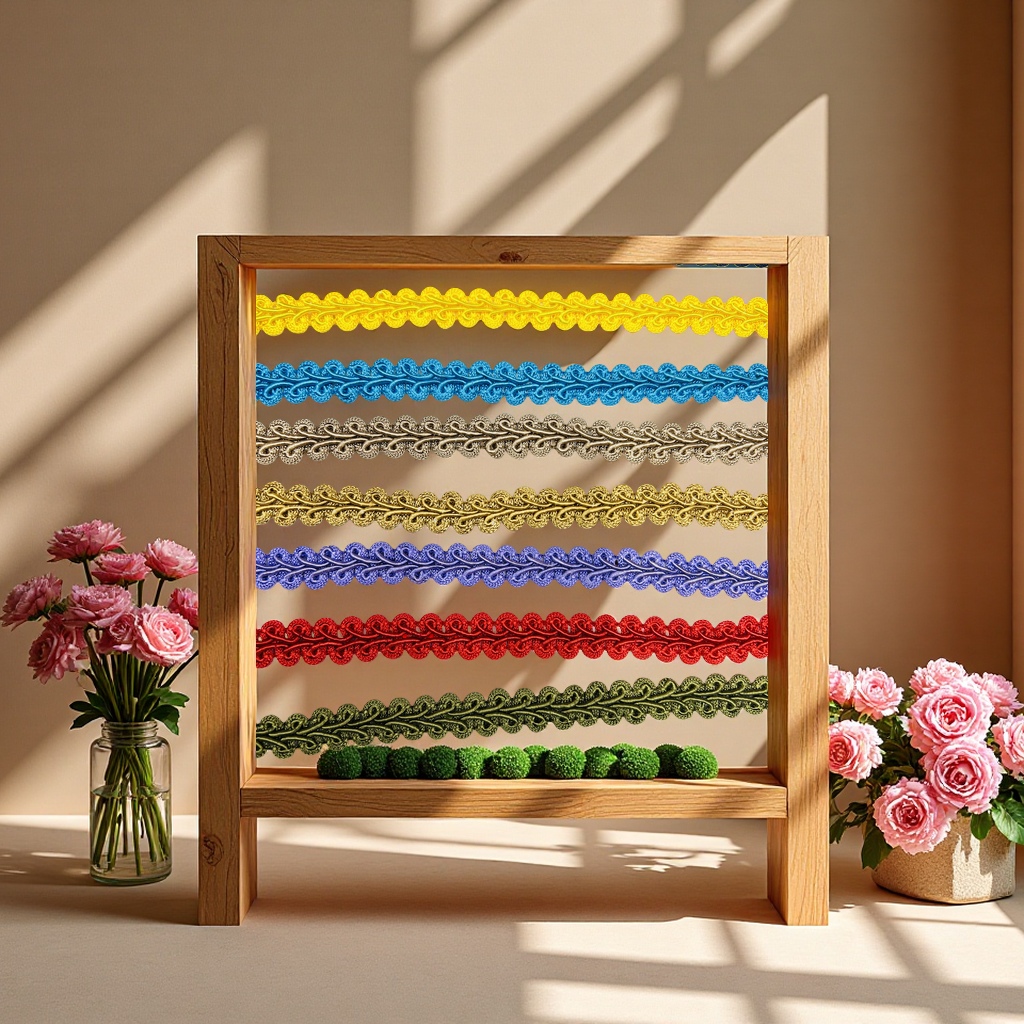 Exquisitely sewn polyester herringbone lace decorative strips details Picture