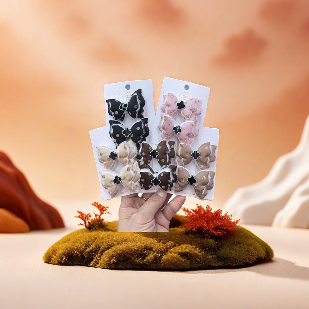 金粉布艺蝴蝶结