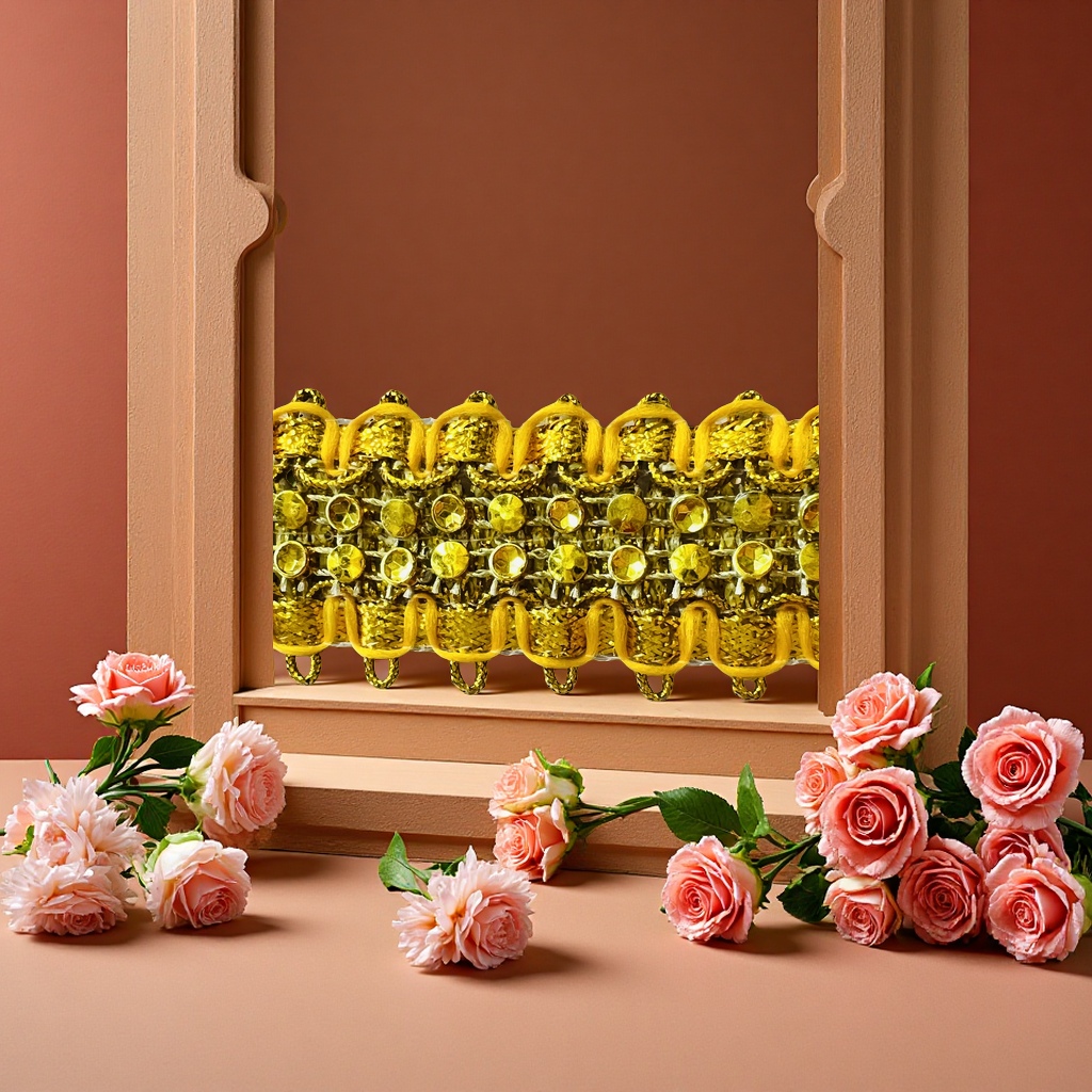 金银丝工艺花边手工制作精致装饰边饰家用装饰品