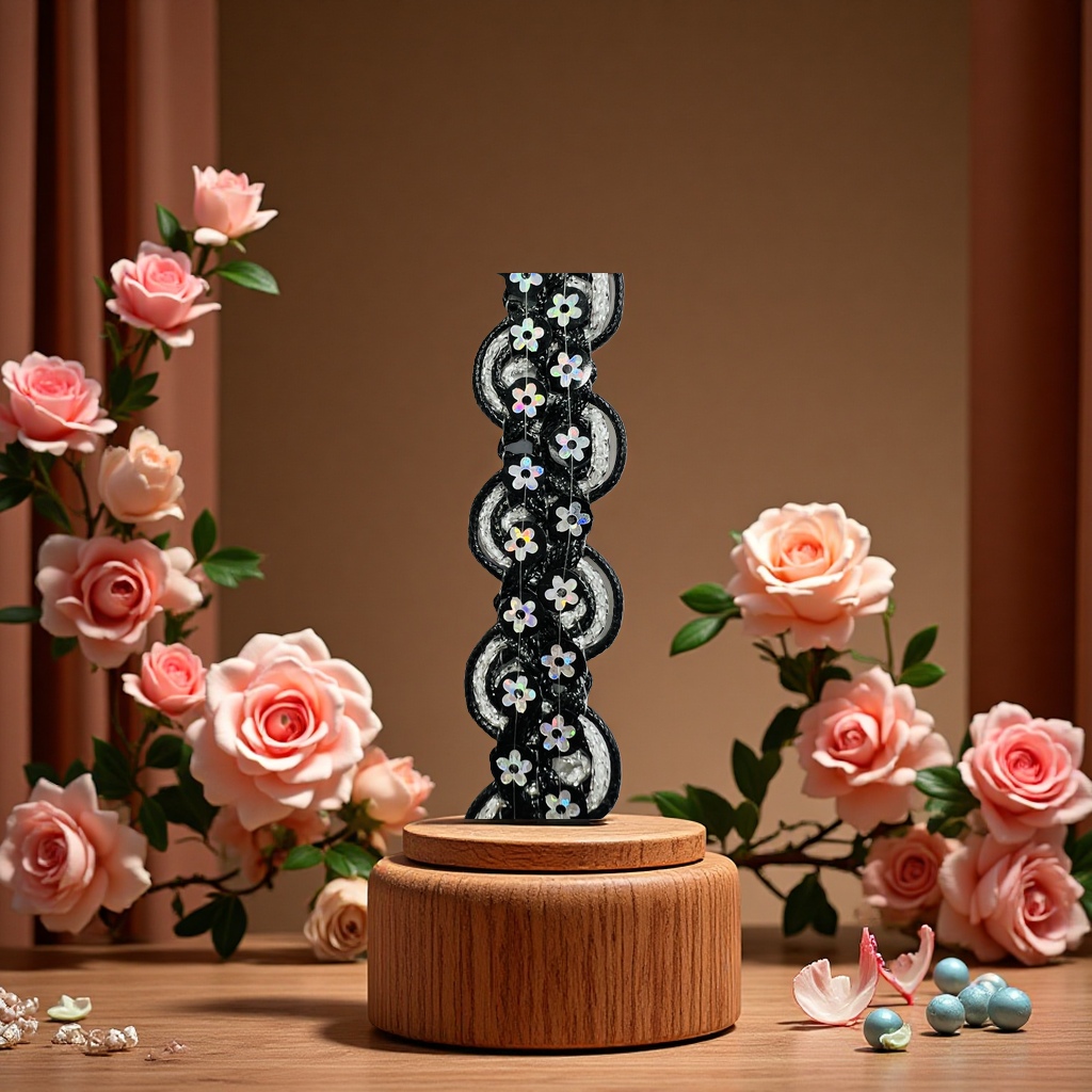 Beaded gold and silver lace decoration, exquisite edge patterns, and fashionable embellishments Specification image
