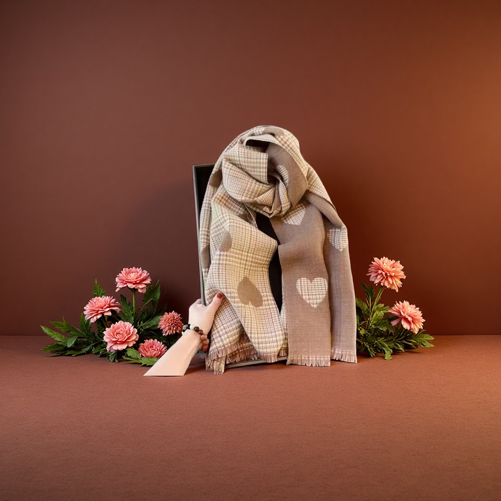 Cashmere scarf for women, thick and warm, fashionable and versatile long scarf for autumn and winter details Picture