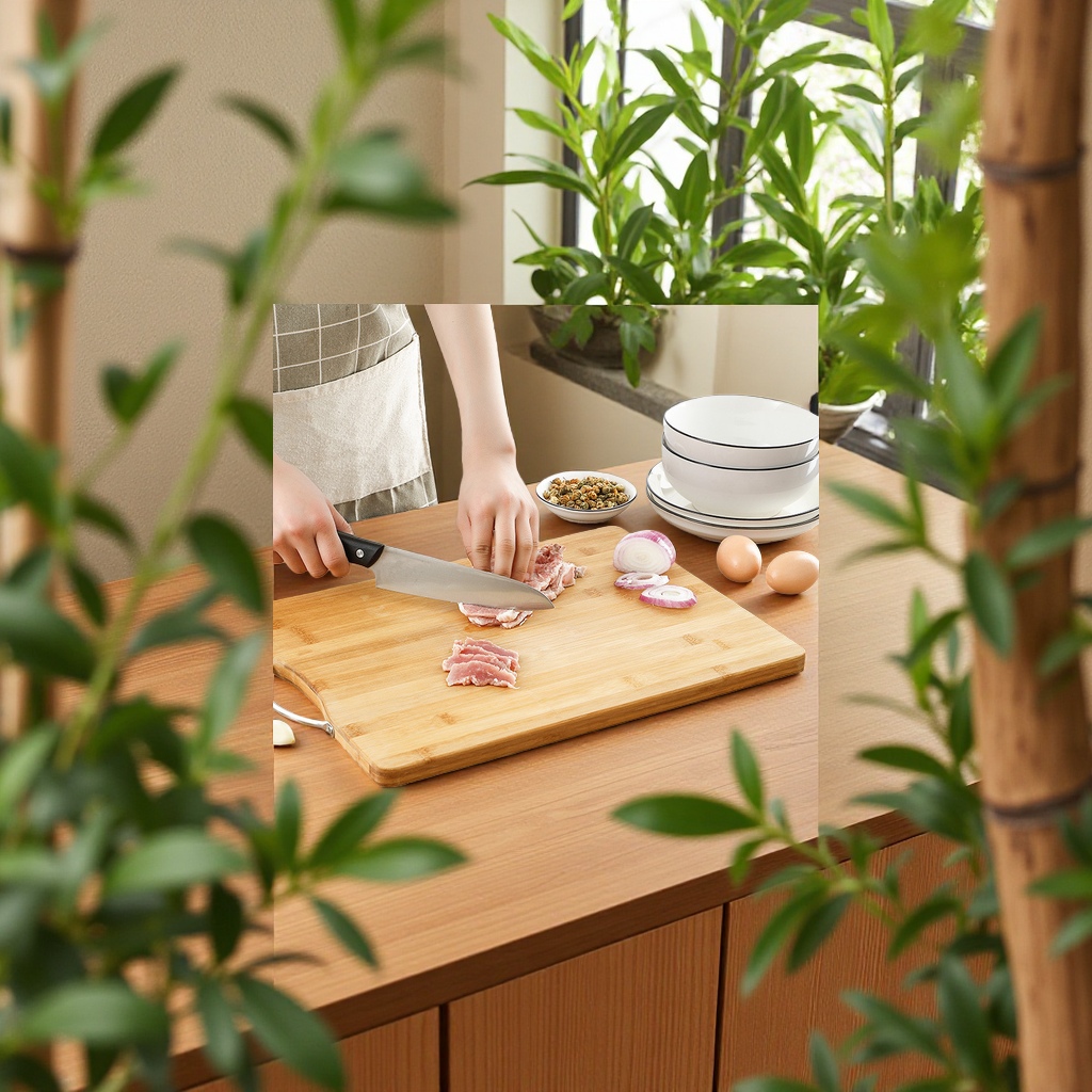High mountain bamboo cutting boards, household cutting boards, meat sticky boards, solid wood cutting boards, cutting boards, fruit cutting boards, wholesale complementary food, rolling noodles details Picture