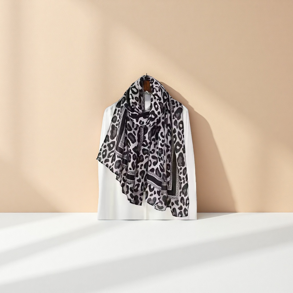 Long cotton and linen breathable scarf for women, thick and warm for autumn and winter, large size and loose details Picture