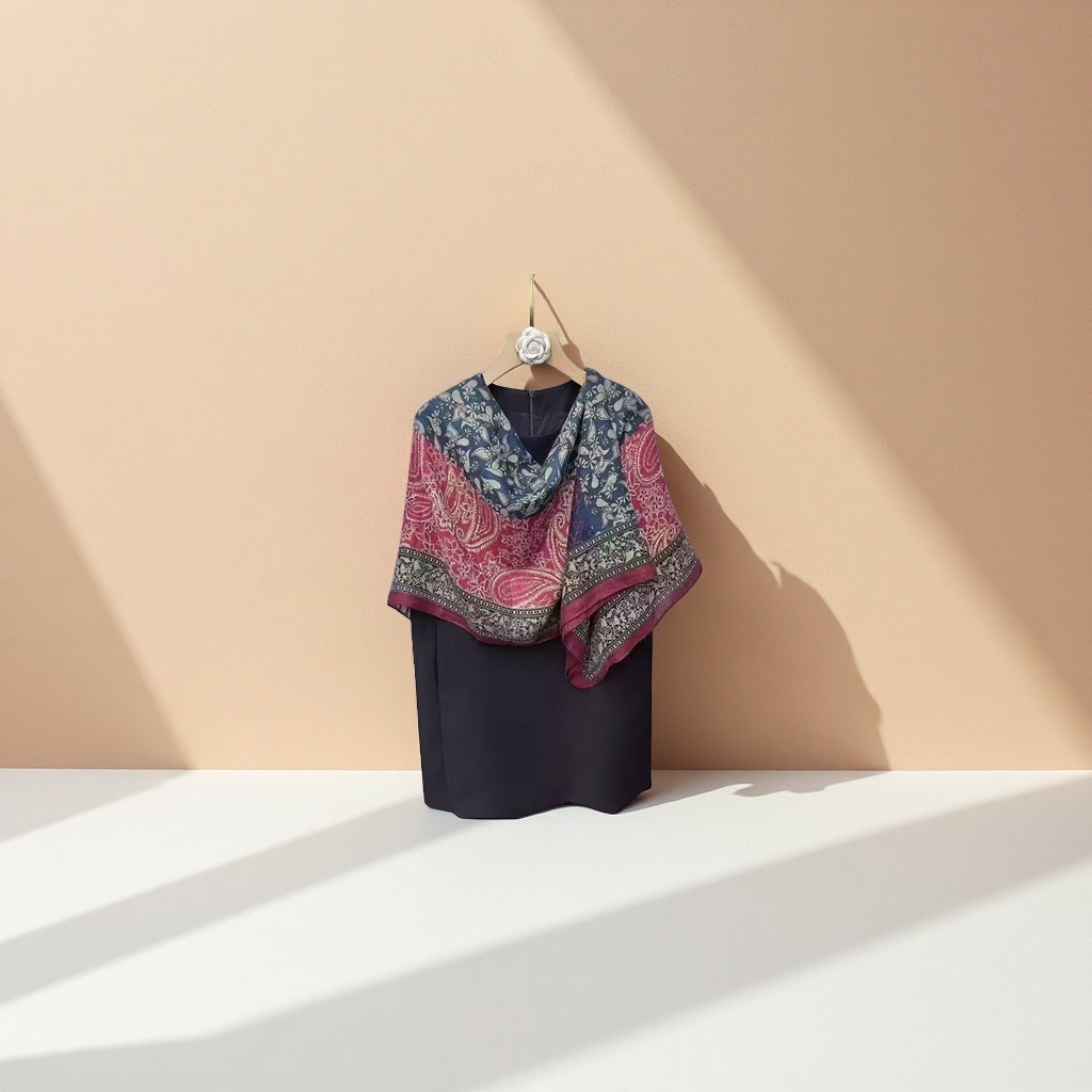 Long cotton and linen breathable scarf for women, thick and warm for autumn and winter, large size and loose Specification image