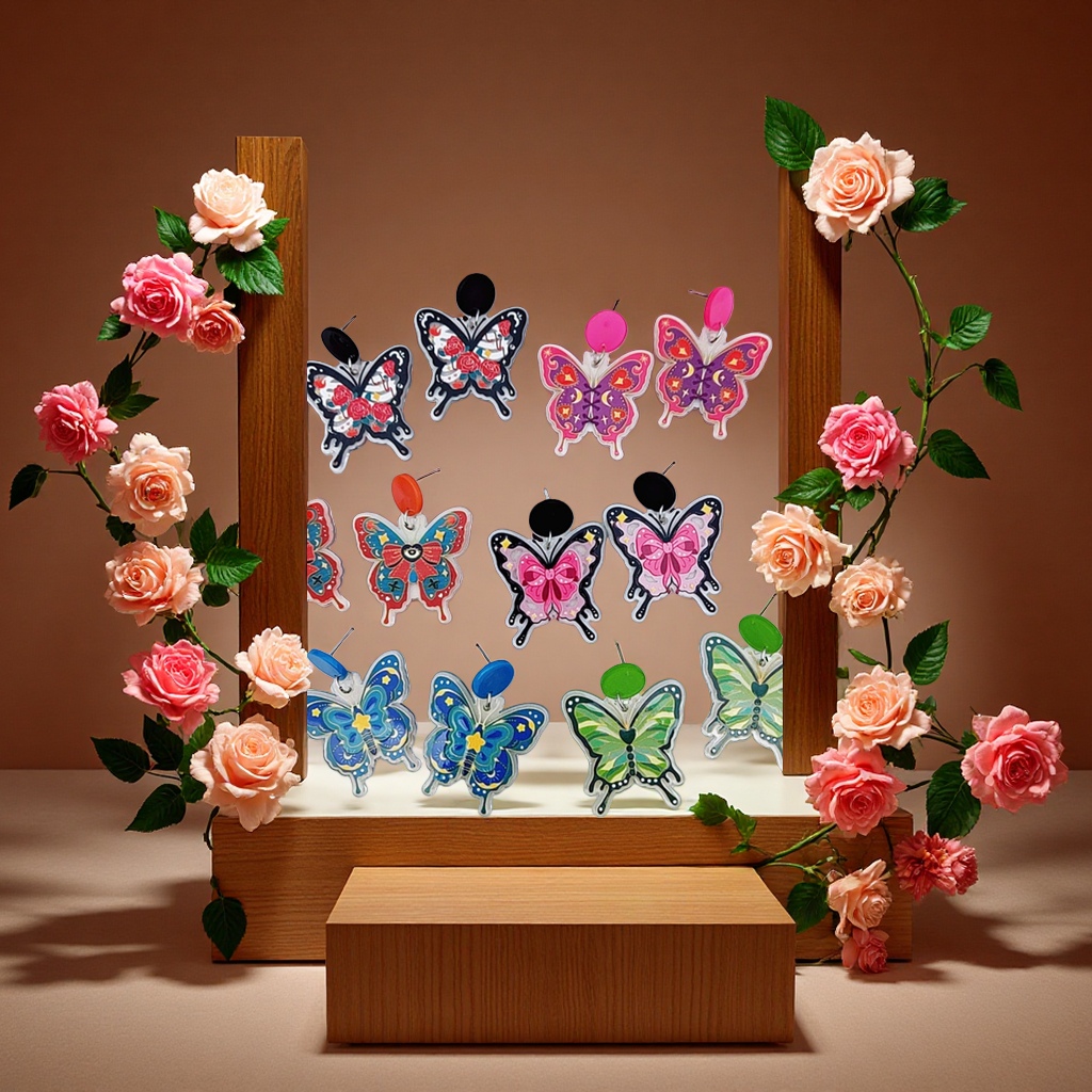 A four-piece set of bed sheets with butterfly patterns, made of pure cotton, breathable, soft and comfortable for home use