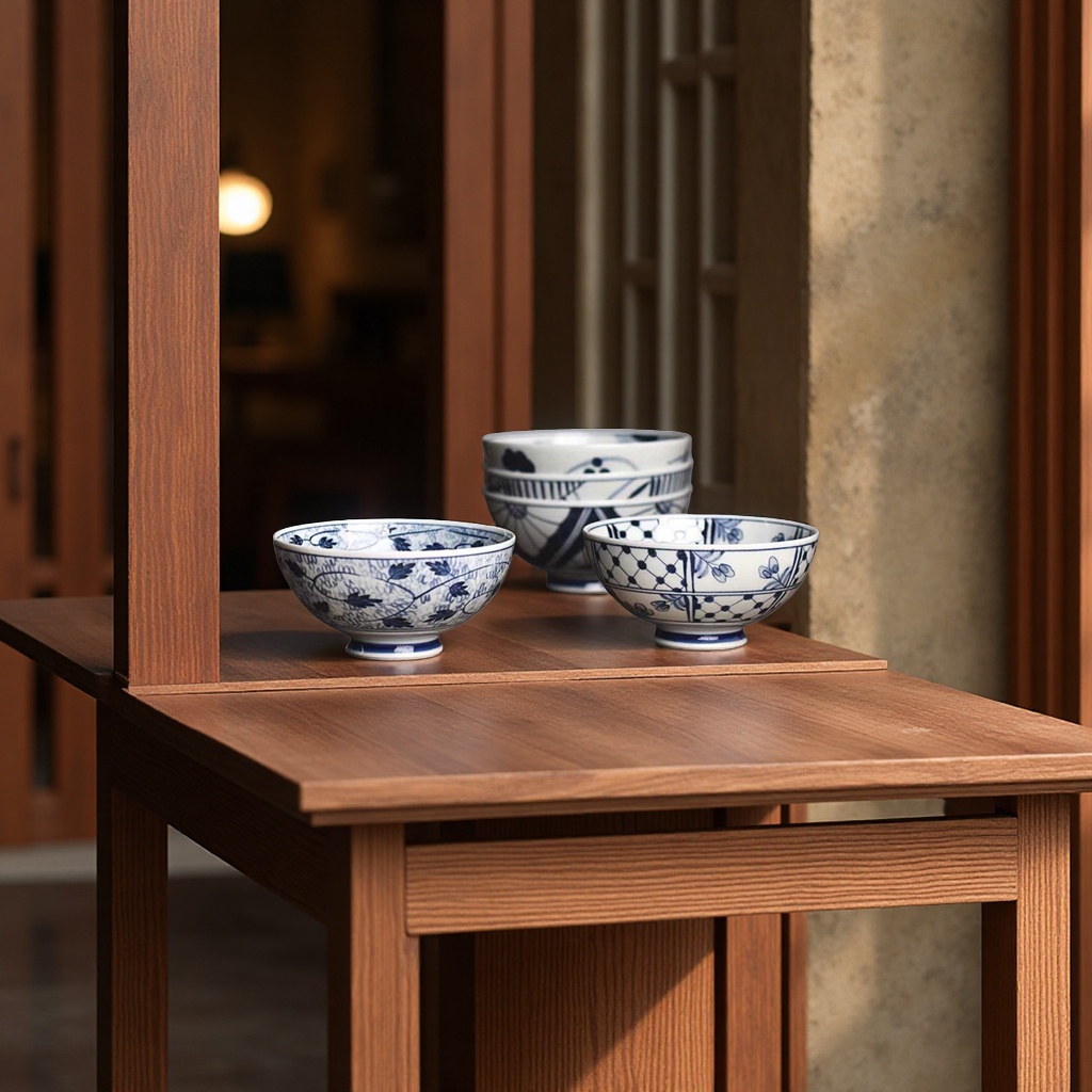 The Japanese-style hand-painted bowls, plates and plates are cute. The kitchenware bowls are also cute Specification image