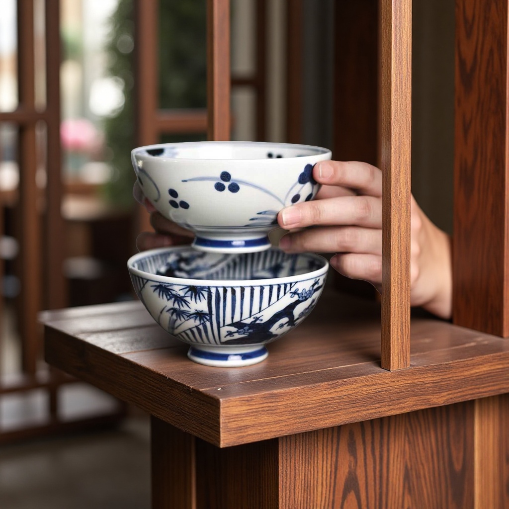 The Japanese-style hand-painted bowls, plates and plates are cute. The kitchenware bowls are also cute Application Scenario