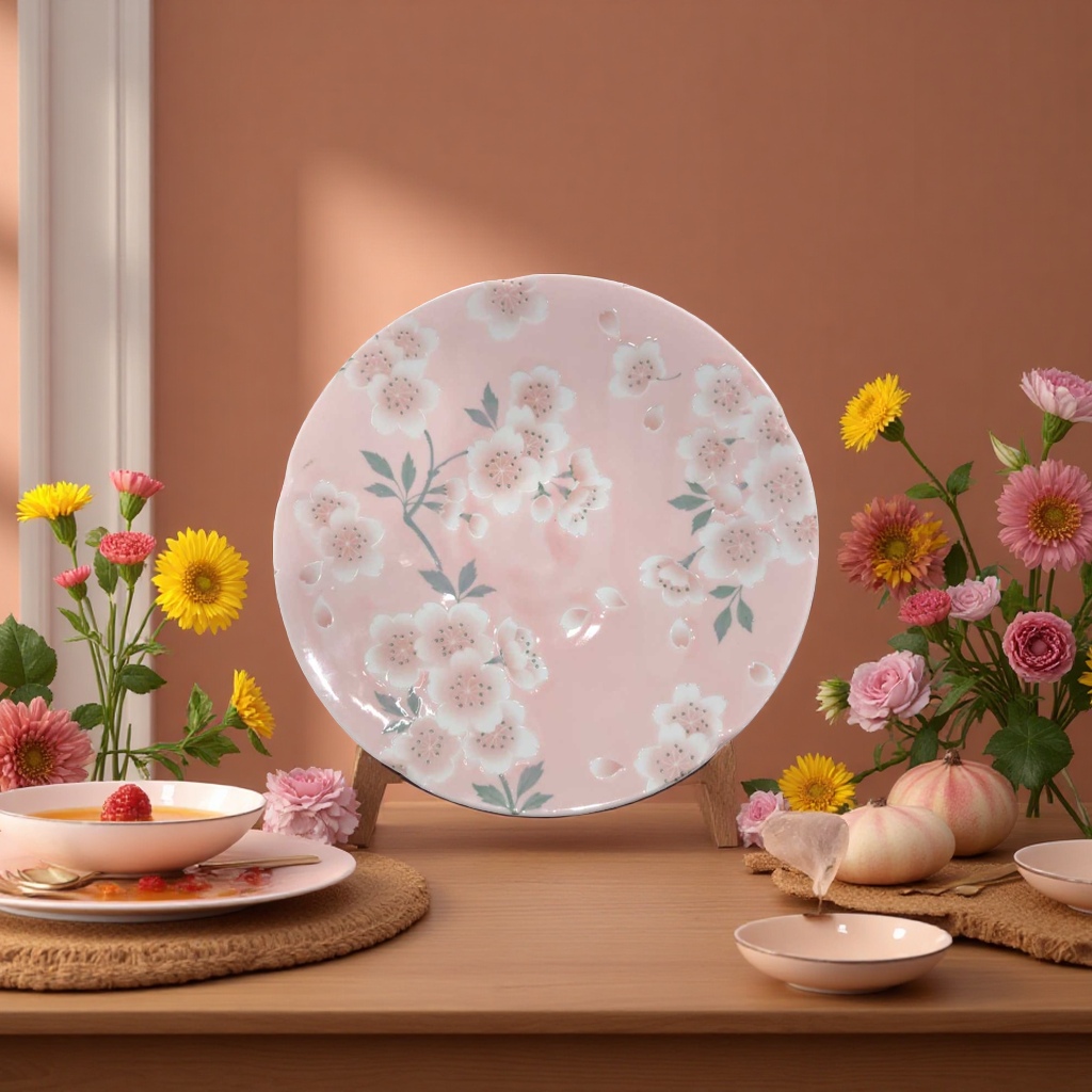Japanese-style hand-painted bowls and plates, cute tableware, kitchen utensils, bowls, plates and bowls details Picture