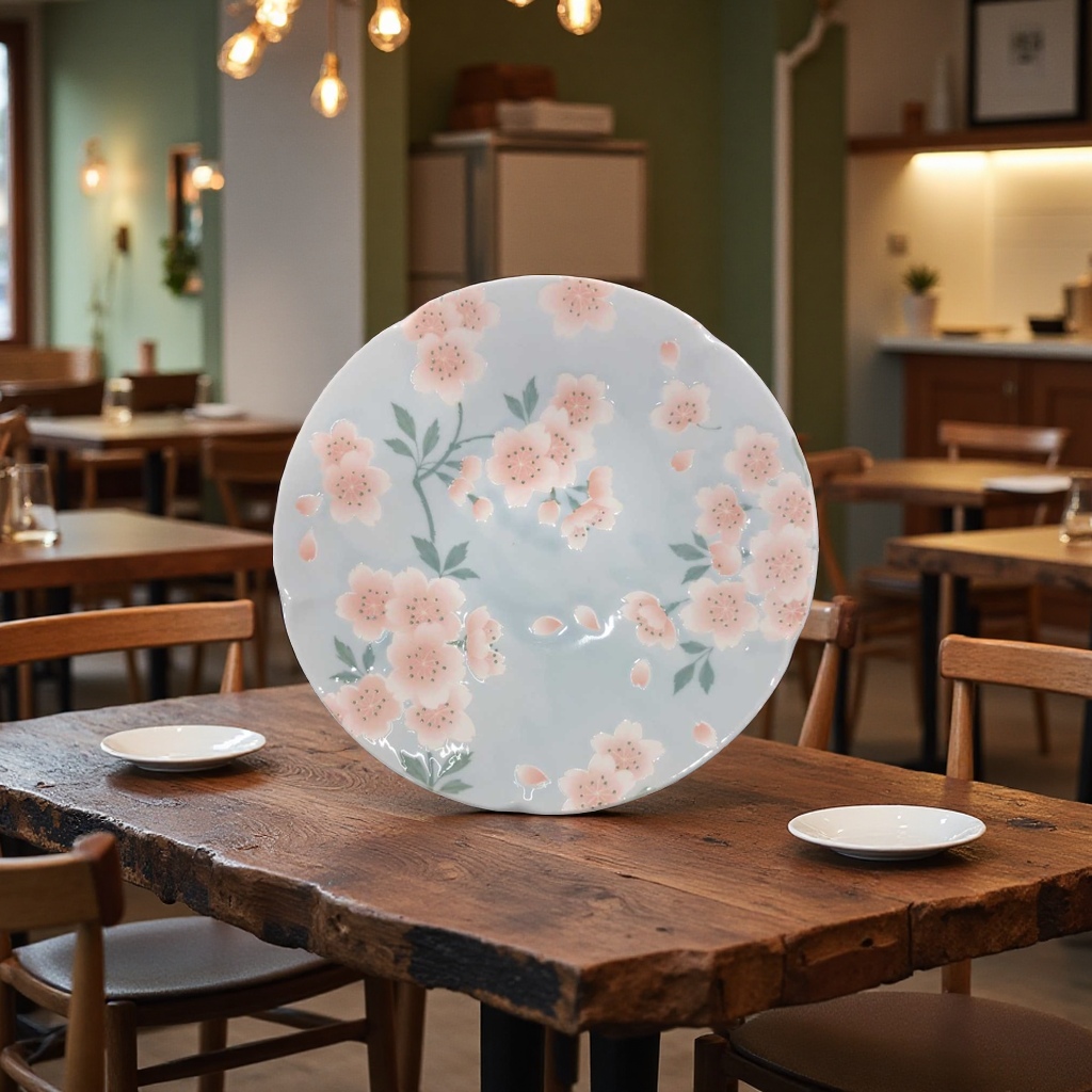 Japanese-style hand-painted bowls and plates, cute tableware, kitchen utensils, bowls and plates, green plates details Picture