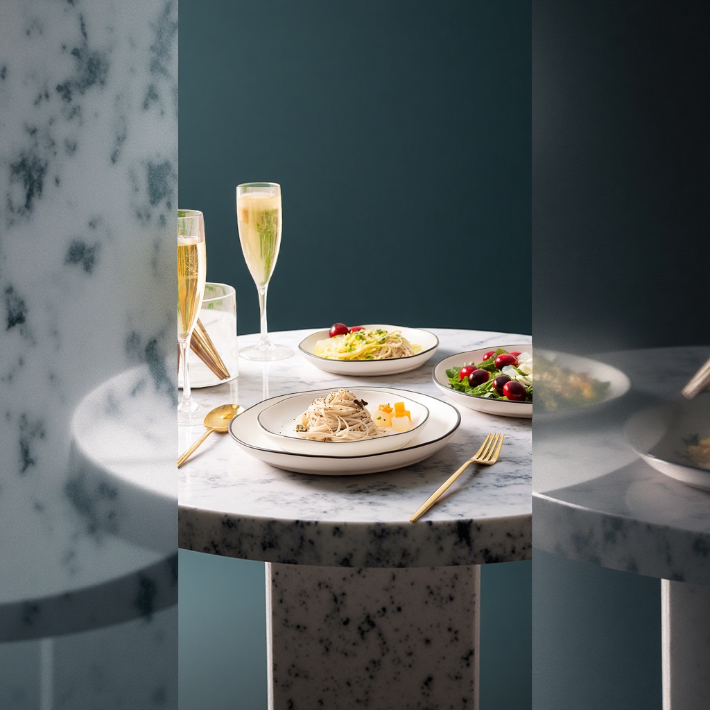 跨境定制平盘西餐牛排盘轻奢餐盘高级感陶瓷家用菜盘子高颜值