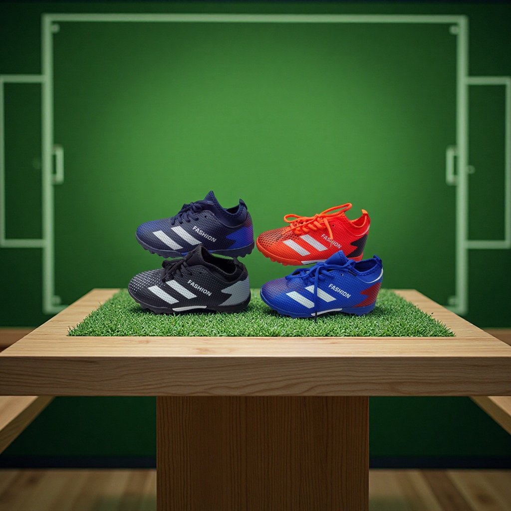 The new cross-border European football shoes and men's sports shoes are breathable, lightweight, wear-resistant and anti-slip Specification image