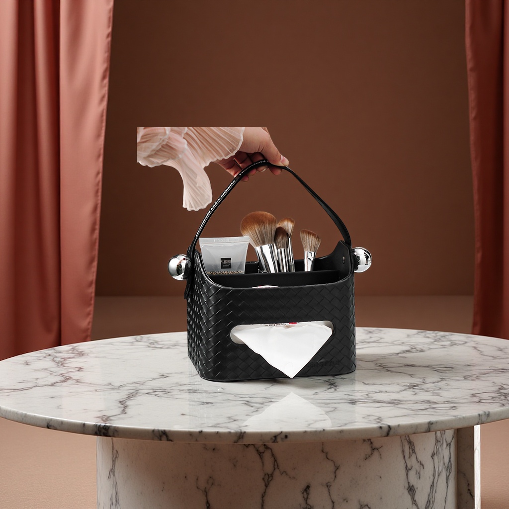 收纳篮/收纳/收纳盒/塑料篮子PP料编织带/置物筐细节图