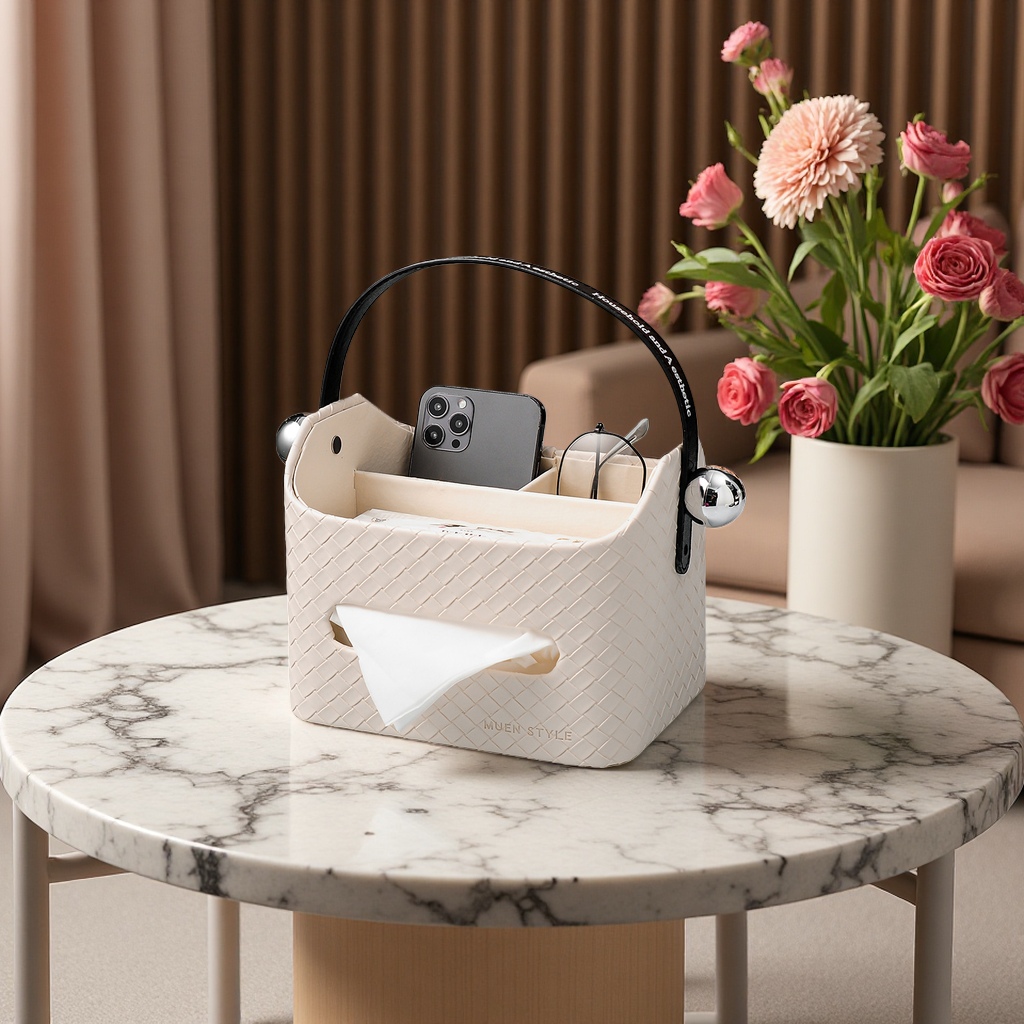 收纳篮/收纳/收纳盒/塑料篮子PP料编织带/置物筐白底实物图