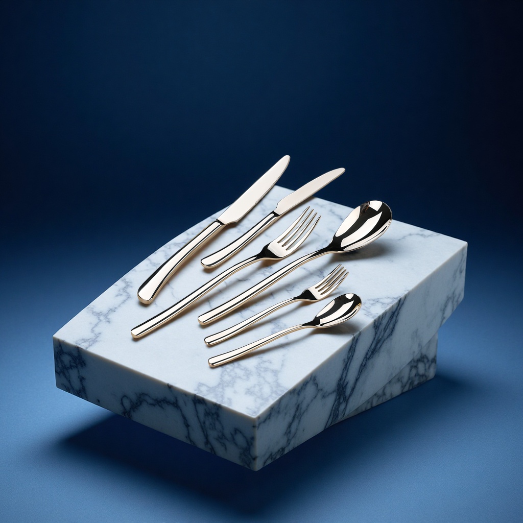 月光系列304不锈钢加厚餐具餐厅牛排馆级西餐刀叉勺套装