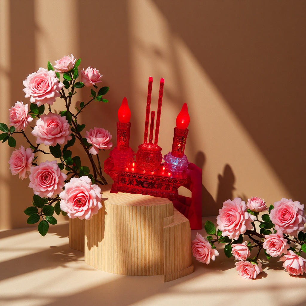 Electric incense burner candlestick LED lamp dual-purpose plug-in battery model Item Picture