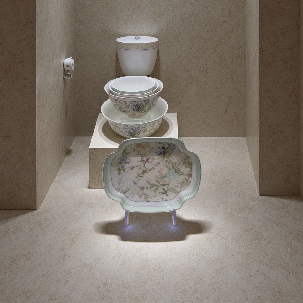 Spring's Promise 2026 Spring New Green and Pink Bone China Tableware Set Spring's Promise 2026 Spring New Green and Pink Bone China Tableware Set