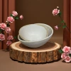 New 2026 colored glaze yellow-edged irregular-shaped dinner plates, hotel restaurant plates and small bowls Item Picture