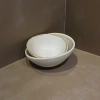 Irregularly shaped plates with yellow edges and colored glaze in 2026, suitable for hotel and restaurant use Item Picture