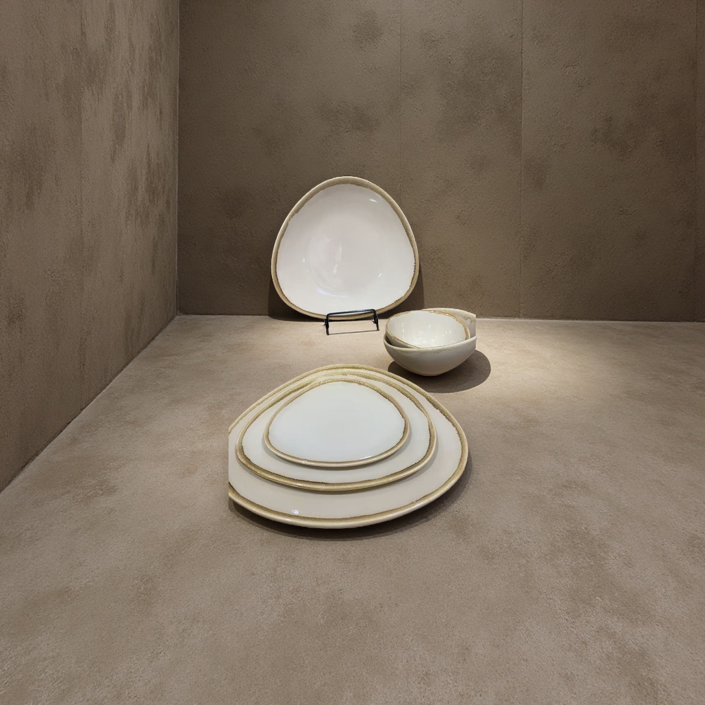 Irregularly shaped plates with yellow edges and colored glaze in 2026, suitable for hotel and restaurant use Irregularly shaped plates with yellow edges and colored glaze in 2026, suitable for hotel and restaurant use