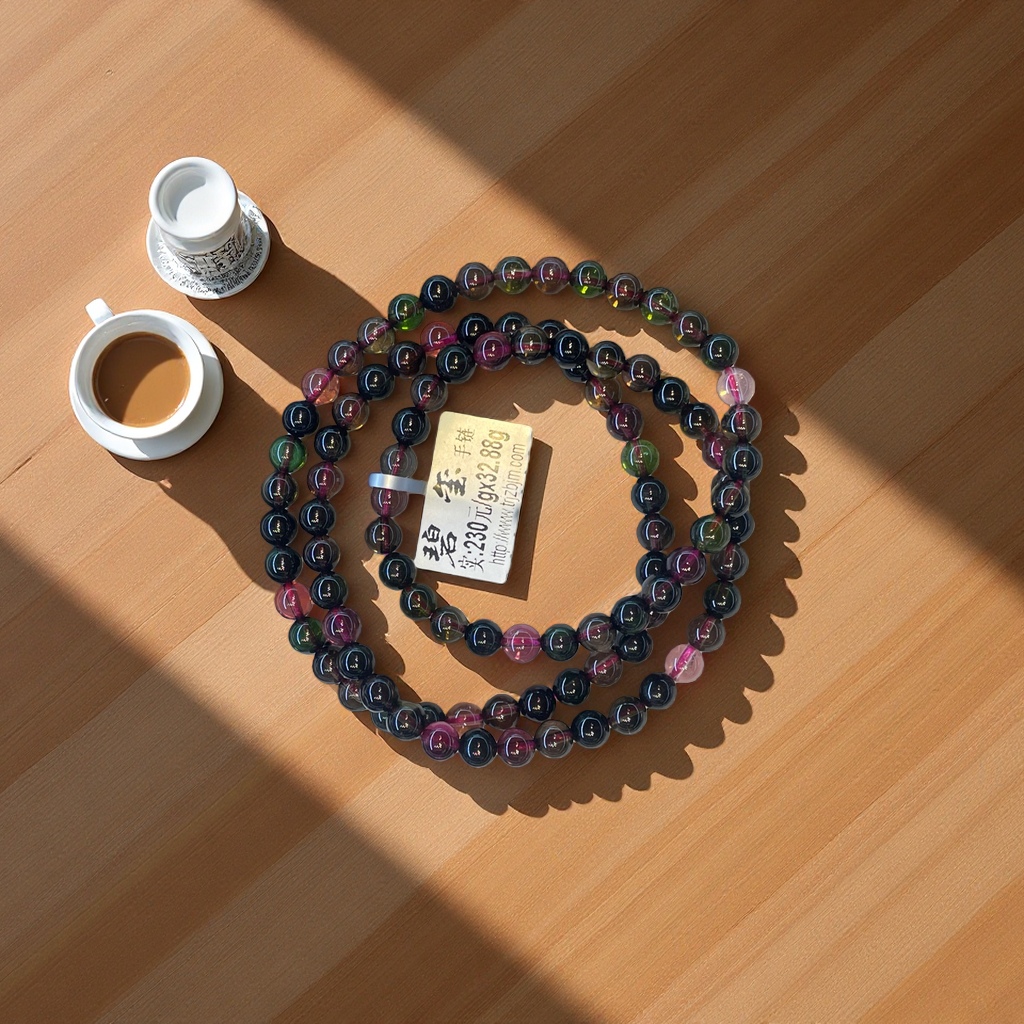 碧玺天然手链女性时尚饰品送女友礼物