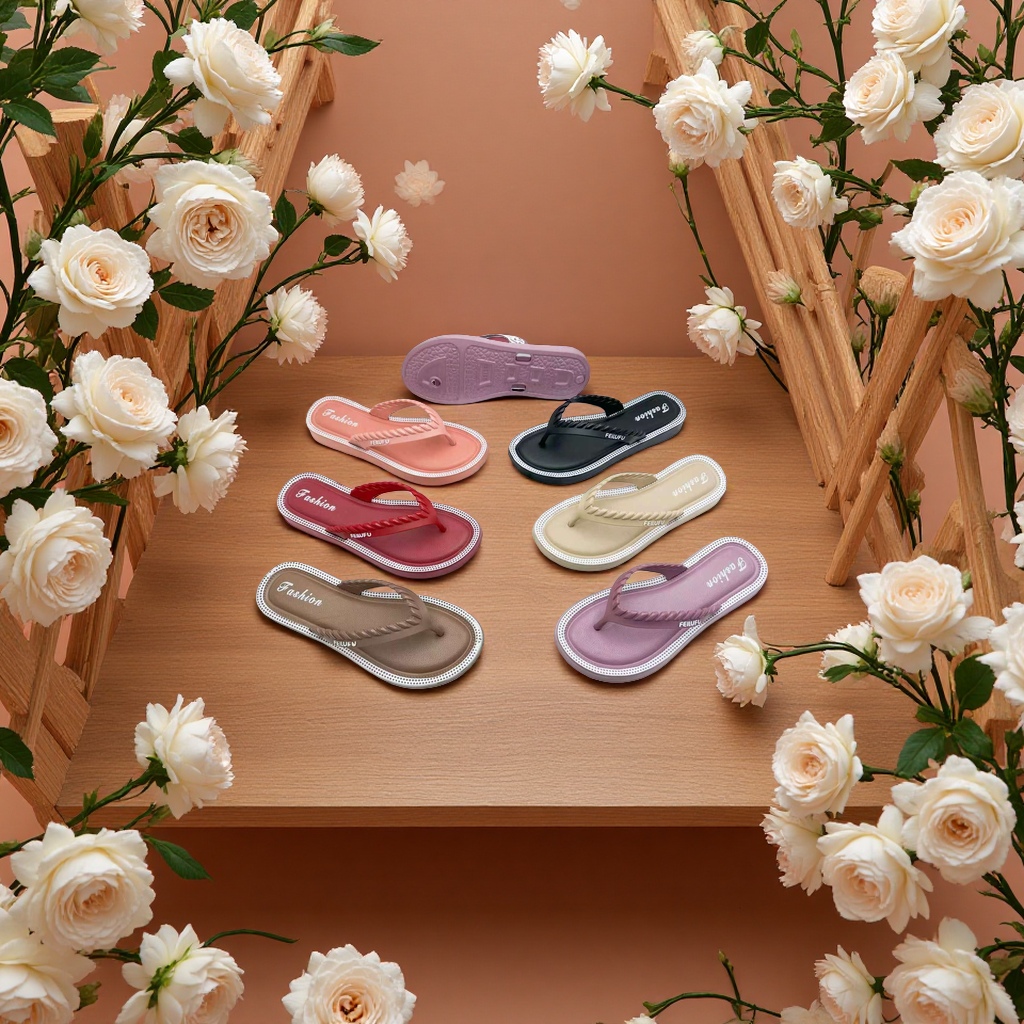 Flip-flops, anti-slip bathroom slippers, soft and comfortable home furnishings Specification image