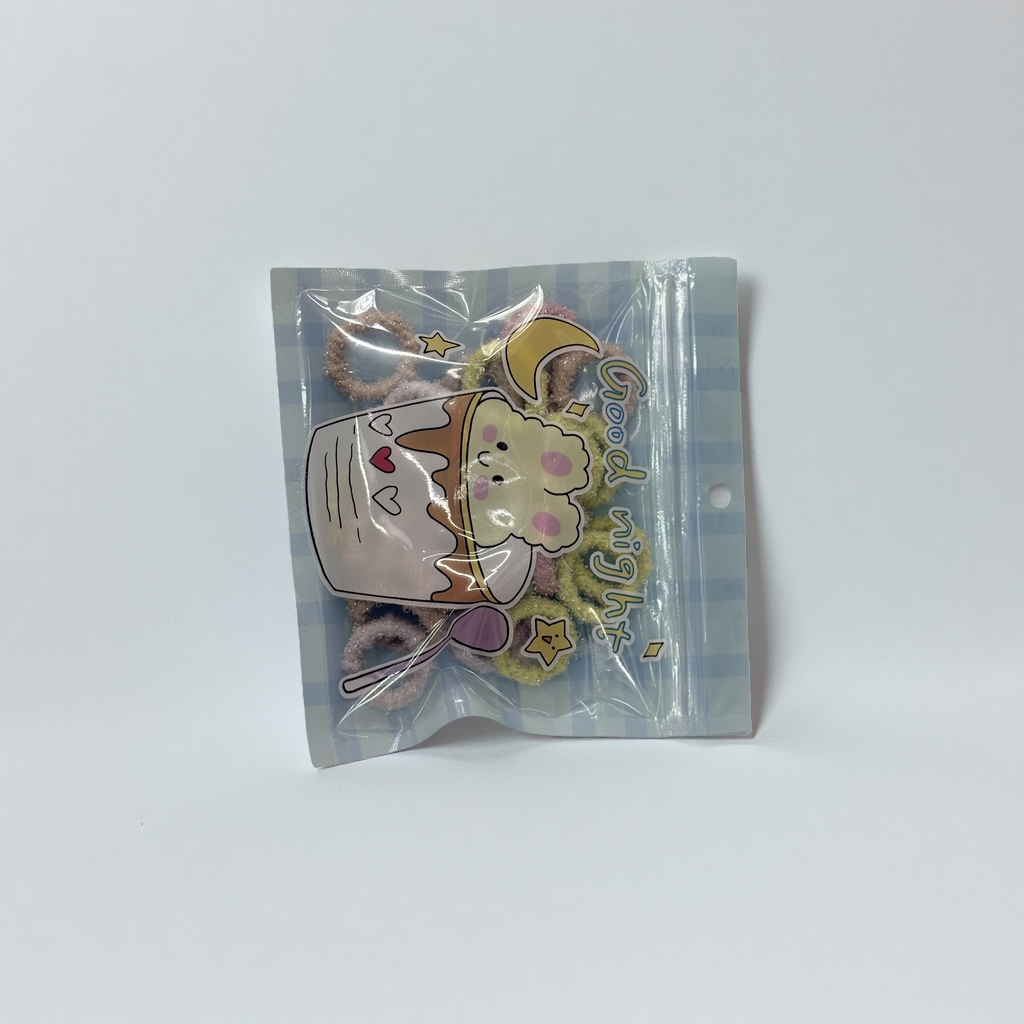 New cartoon bagged children's towel ring hair accessory, 25 pieces of high-elasticity towel ring hair tie