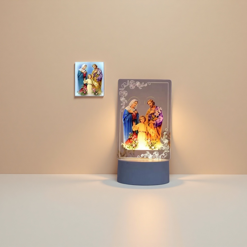 跨境3D小夜灯创意台灯彩印UV七彩氛围灯卧室装饰摆件批发