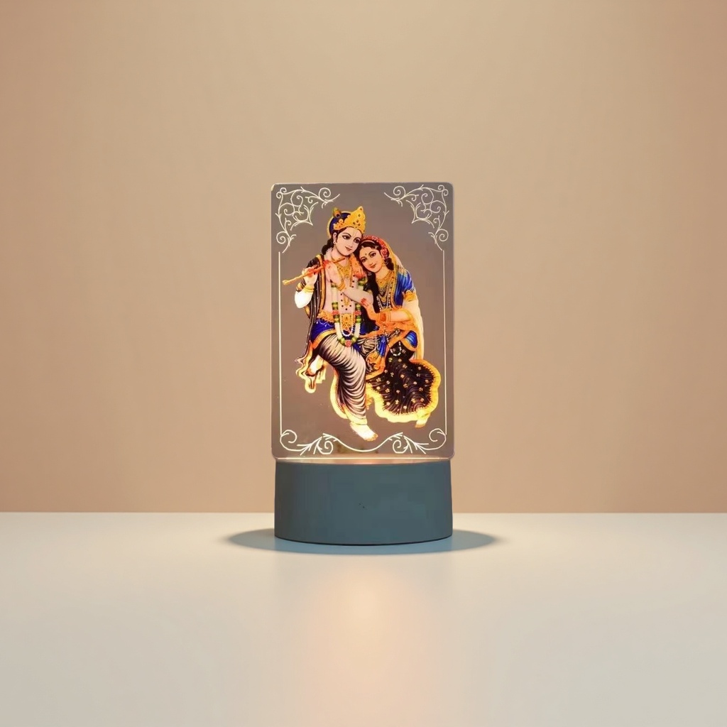 跨境3D小夜灯创意台灯彩印UV七彩氛围灯卧室装饰摆件批发产品图