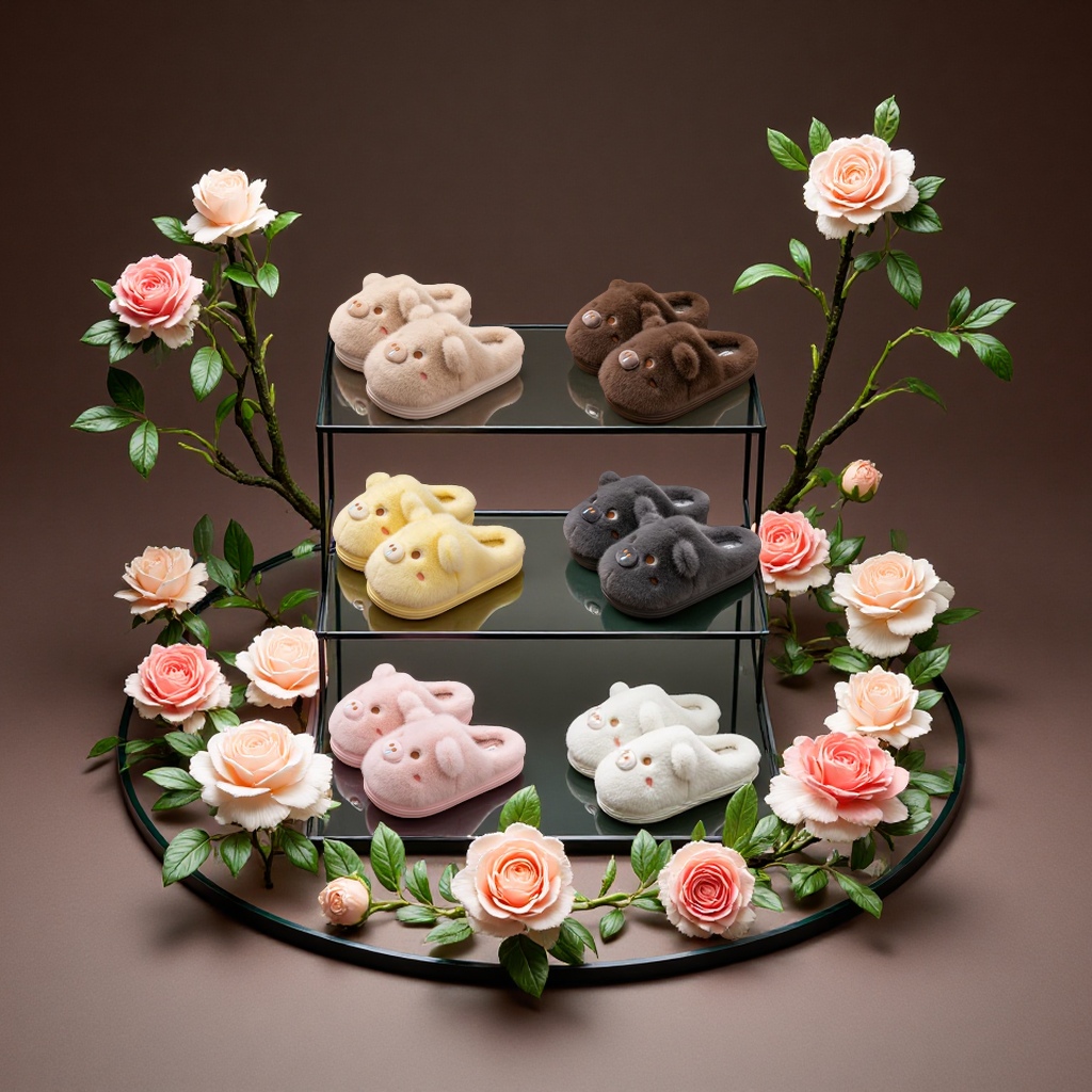 卡通棉拖鞋加厚保暖室内家居拖鞋软底防滑居家用品