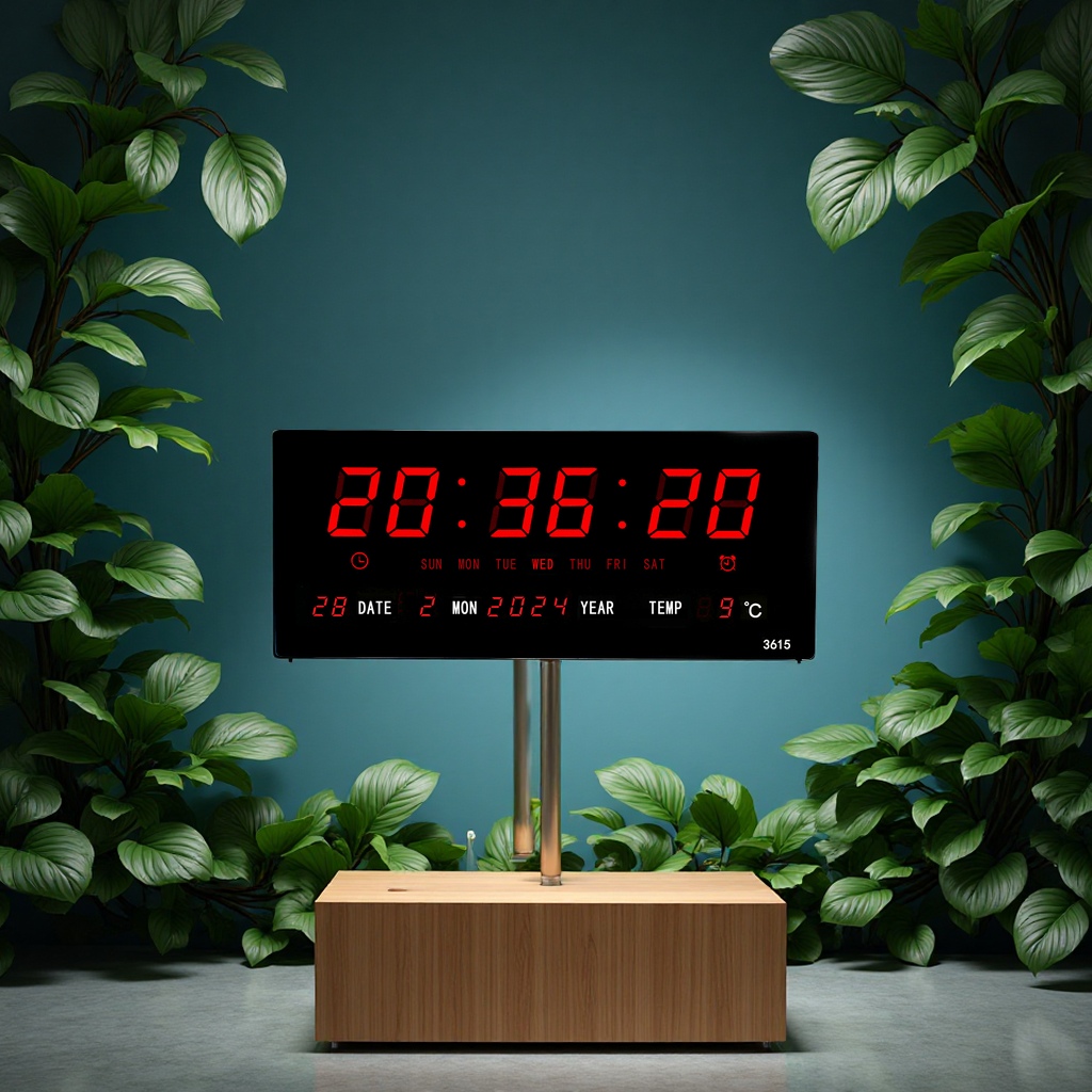 大屏多功能电子钟中文数码万年历客厅钟厂家批发