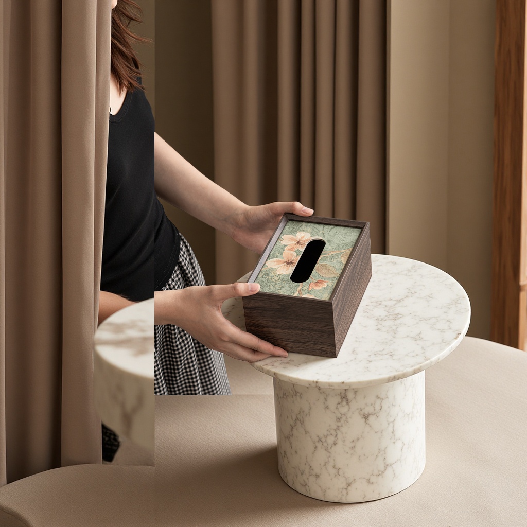 定制创意家用纸巾盒高端客厅酒店轻奢办公室商用纸抽盒防尘收纳