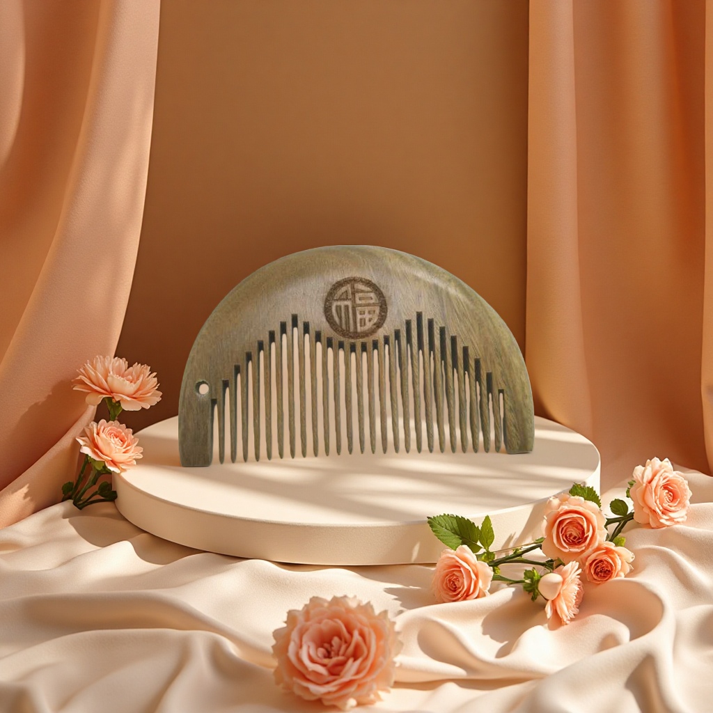 梳子气垫檀木梳醋酸梳洗头梳天然木质按摩养发