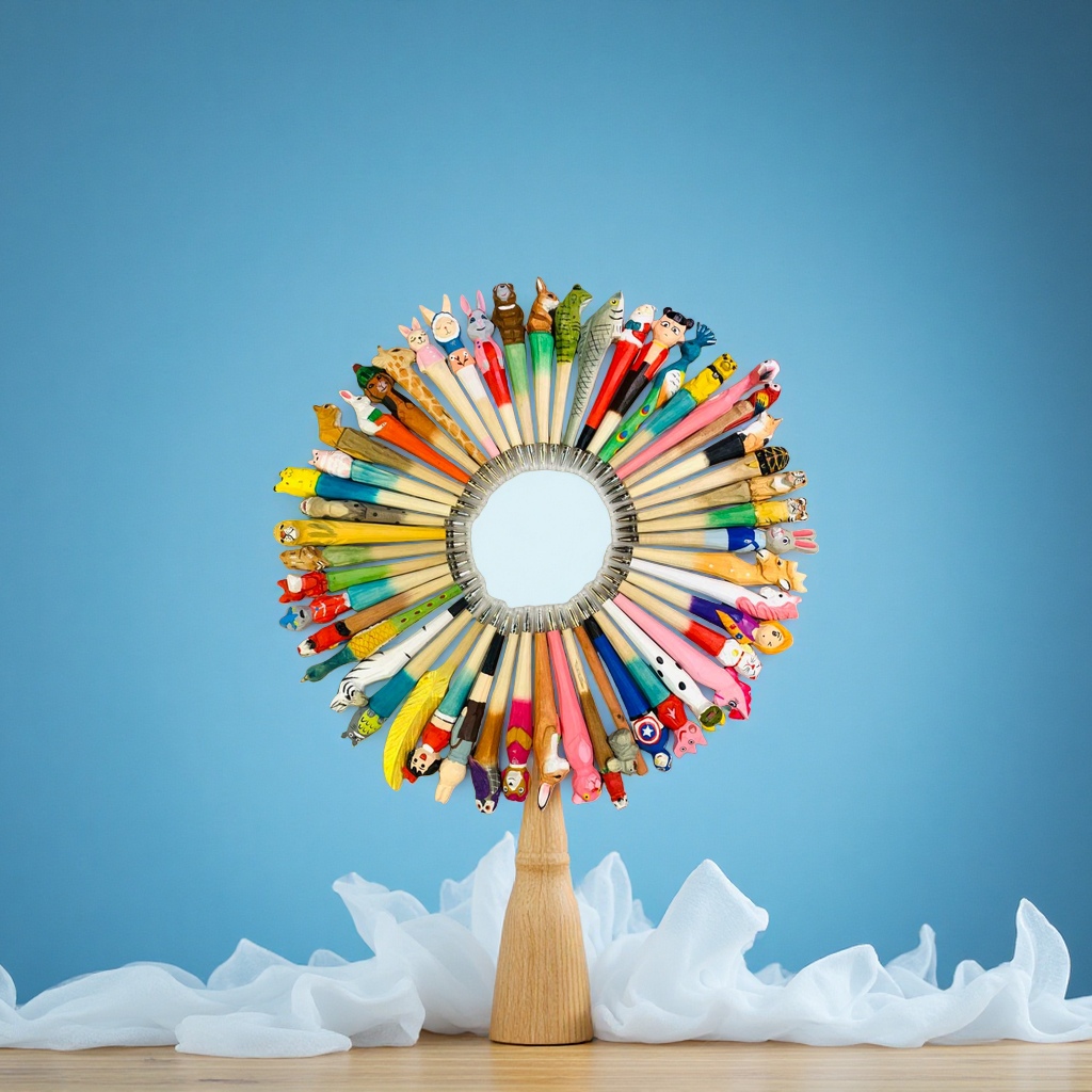 动漫系列木雕铅笔手工创意木制铅笔