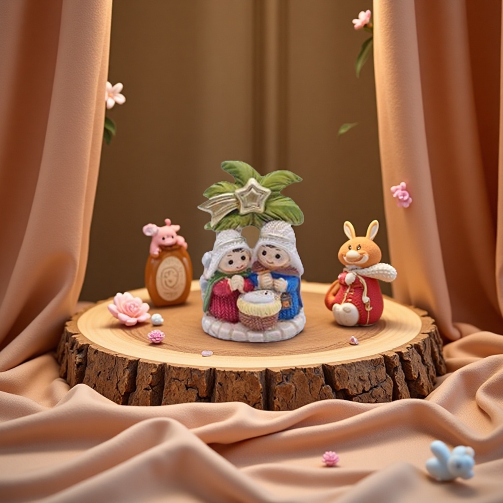 公仔树脂流水摆件冰箱贴小摆件创意装饰品小摆件