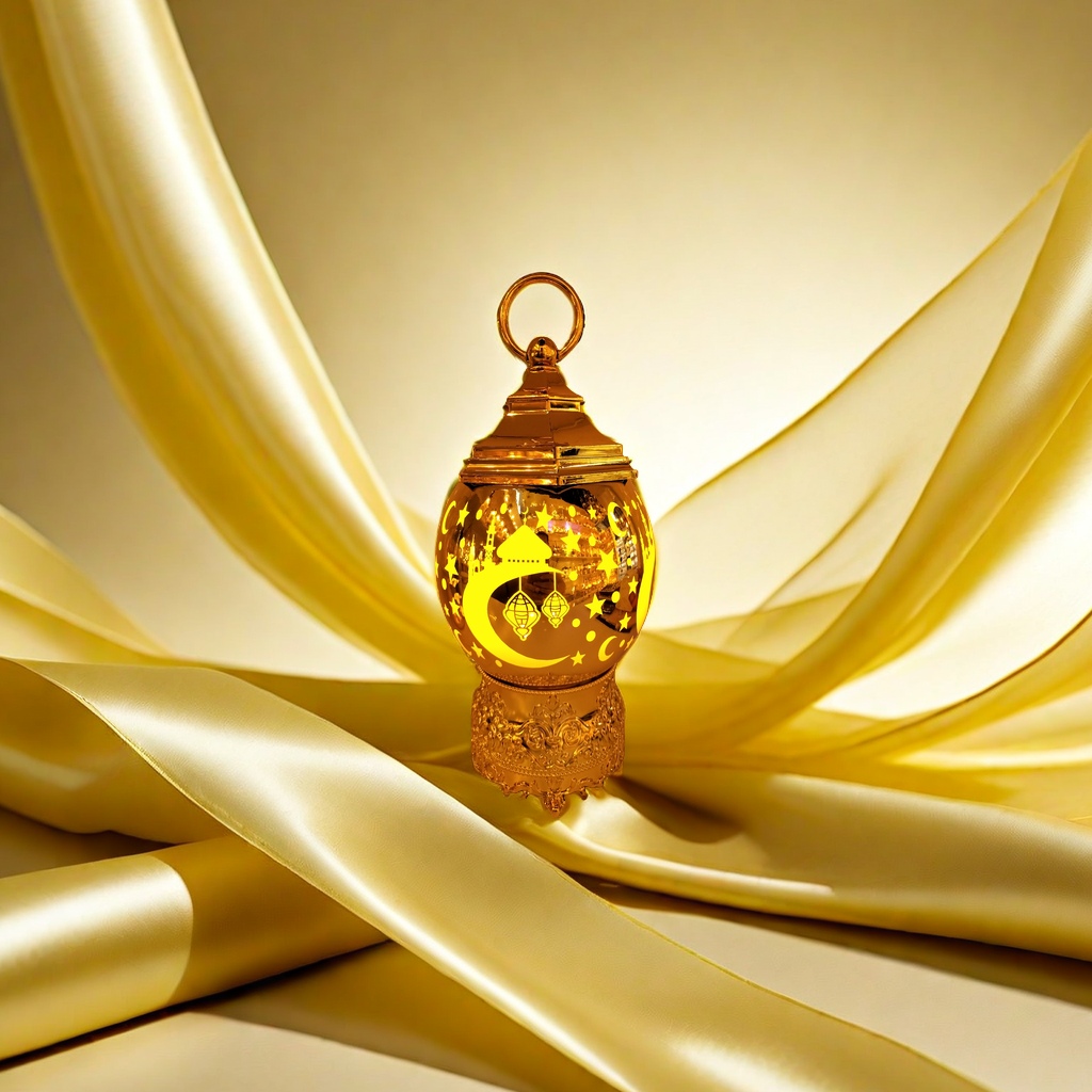 跨境新款中东阿拉伯节日金色月亮镂空铁艺蜡烛台香薰炉烛装饰摆件121504736