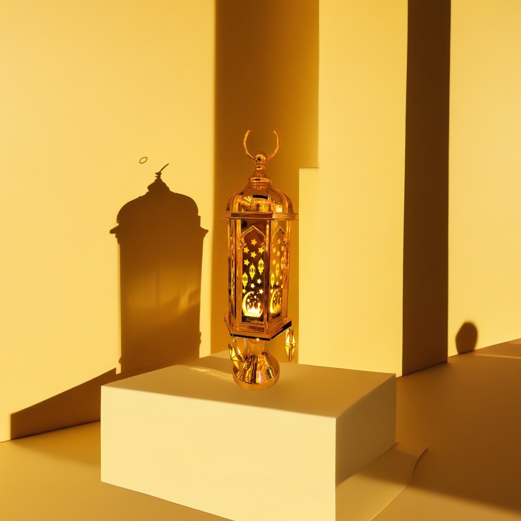 跨境新品中东款节日星星月亮节城堡电子蜡烛风灯派对装饰用品