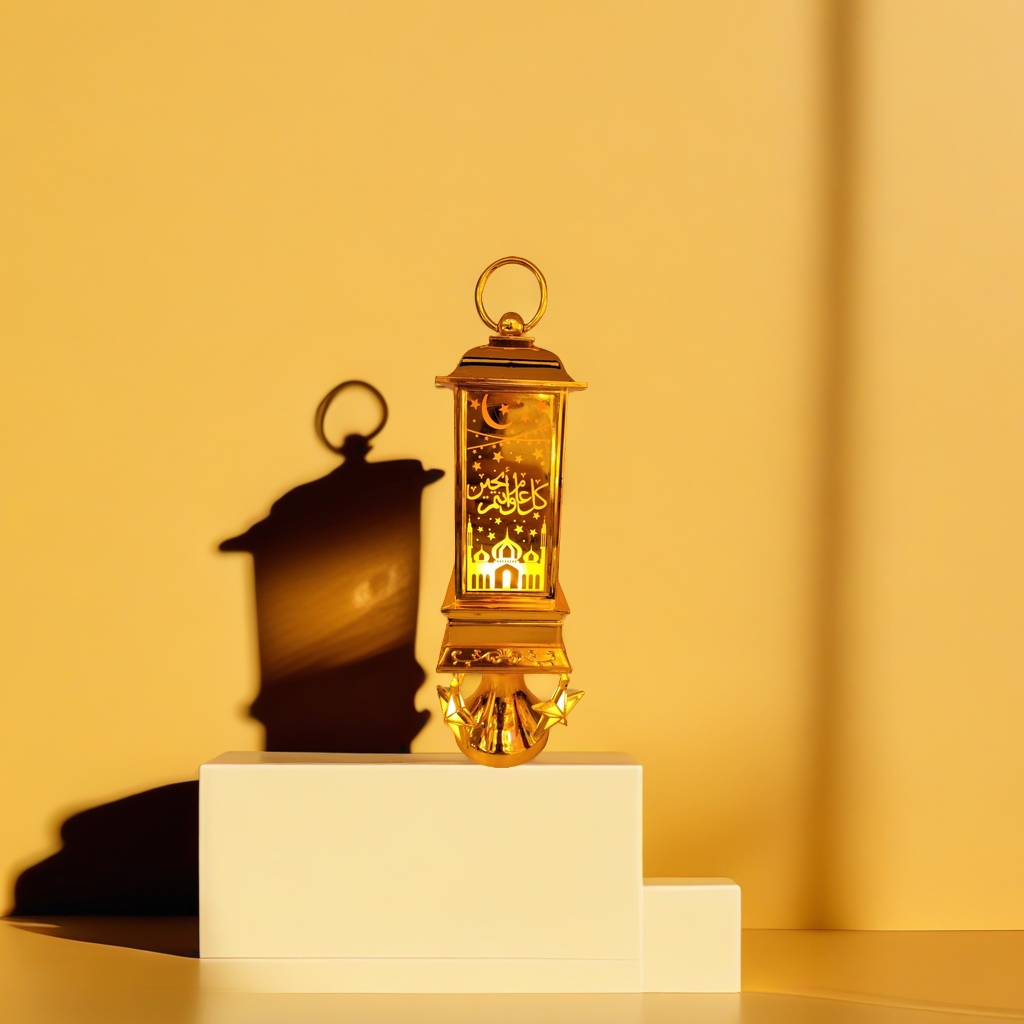 跨境新品中东款节日星星月亮节城堡电子蜡烛风灯派对装饰用品细节图