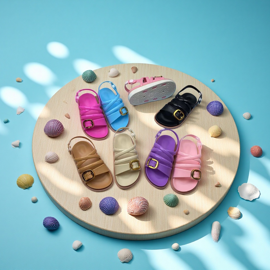 魔术贴搭扣儿童凉鞋珍珠网纱玛丽珍单鞋舒适透气防滑软底