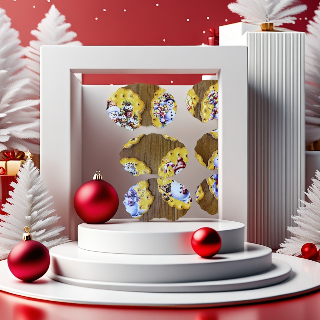 圣诞工艺品陶瓷杯垫系列 保暖防烫装饰杯垫家用礼品