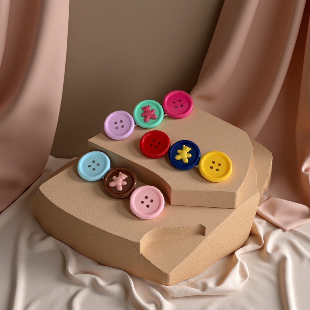 Button clip children's anti-drop safety fixing clip set of 20 pieces