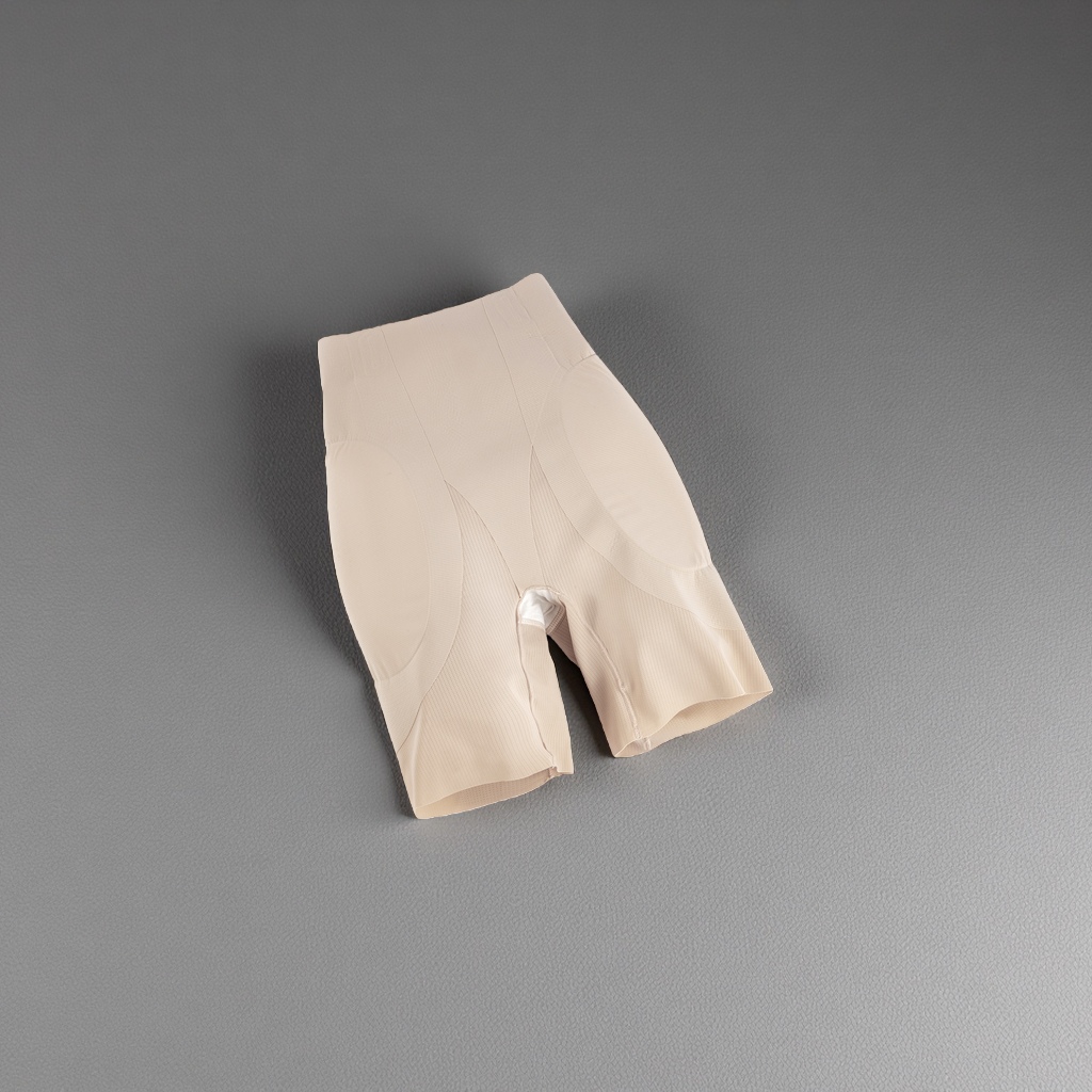 3D立体提臀收腹裤自然隐形丰胯翘臀白底实物图