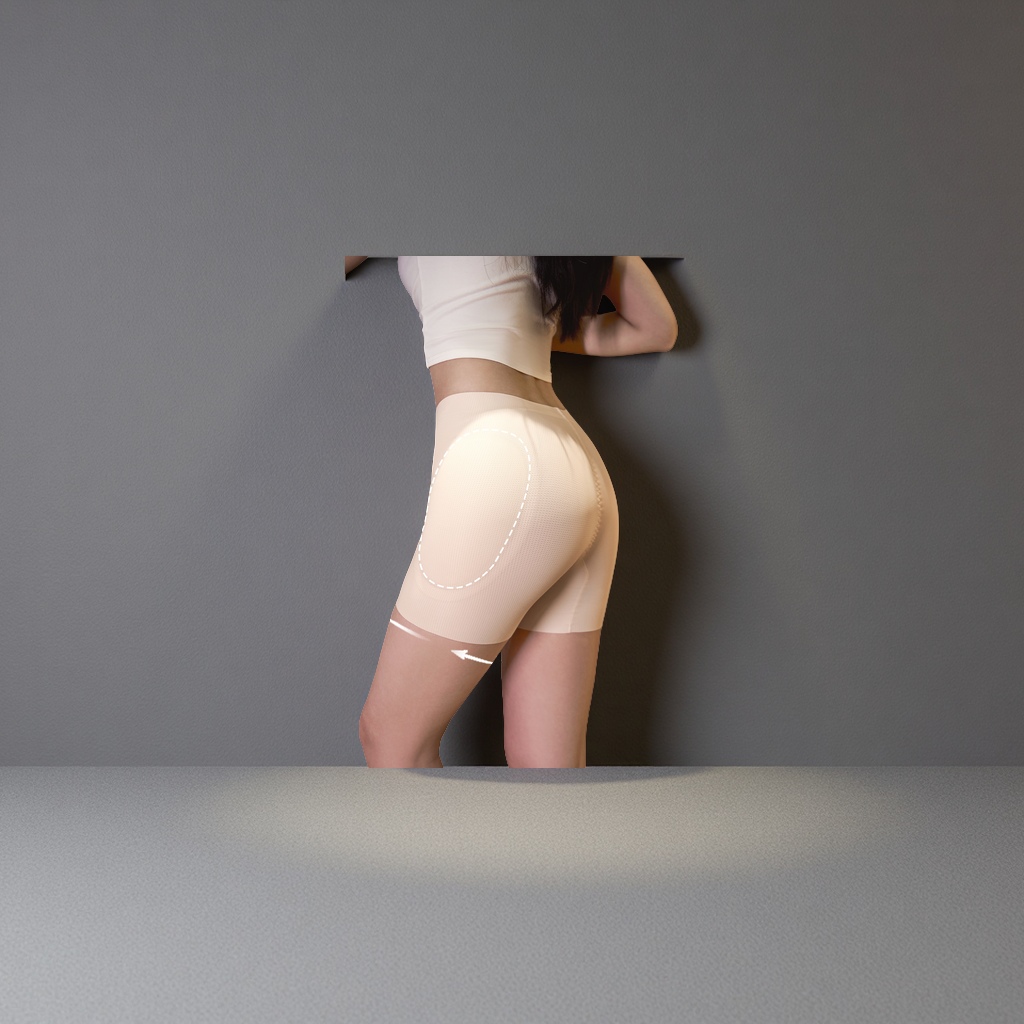 Pressurized belly tightening and hip filling pants for shaping and body shaping, tight-fitting pants that are slimming, breathable and comfortable details Picture