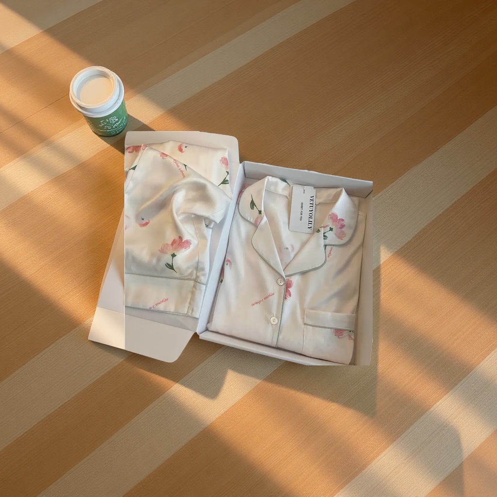 Ice Silk Breathable and comfortable pajamas for home casual summer, new loose home wear Application Scenario