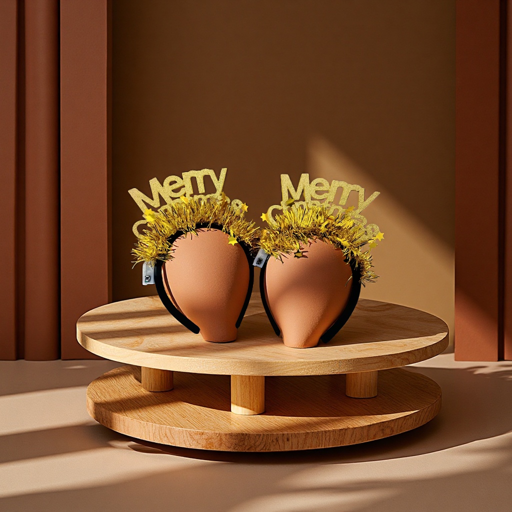 发光发箍女韩版时尚头饰可爱发圈潮流发饰圣诞节装饰发光玩具闪光玩具