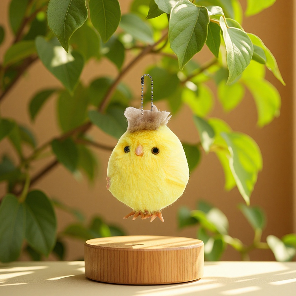 Plush bouncing spring bird simulation keychain pendant, cute doll parrot children's gift Item Picture